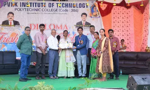 Freshers’ Day programme at the Polytechnic College of PVKK Institute of Technology at Rudrampet on Saturday