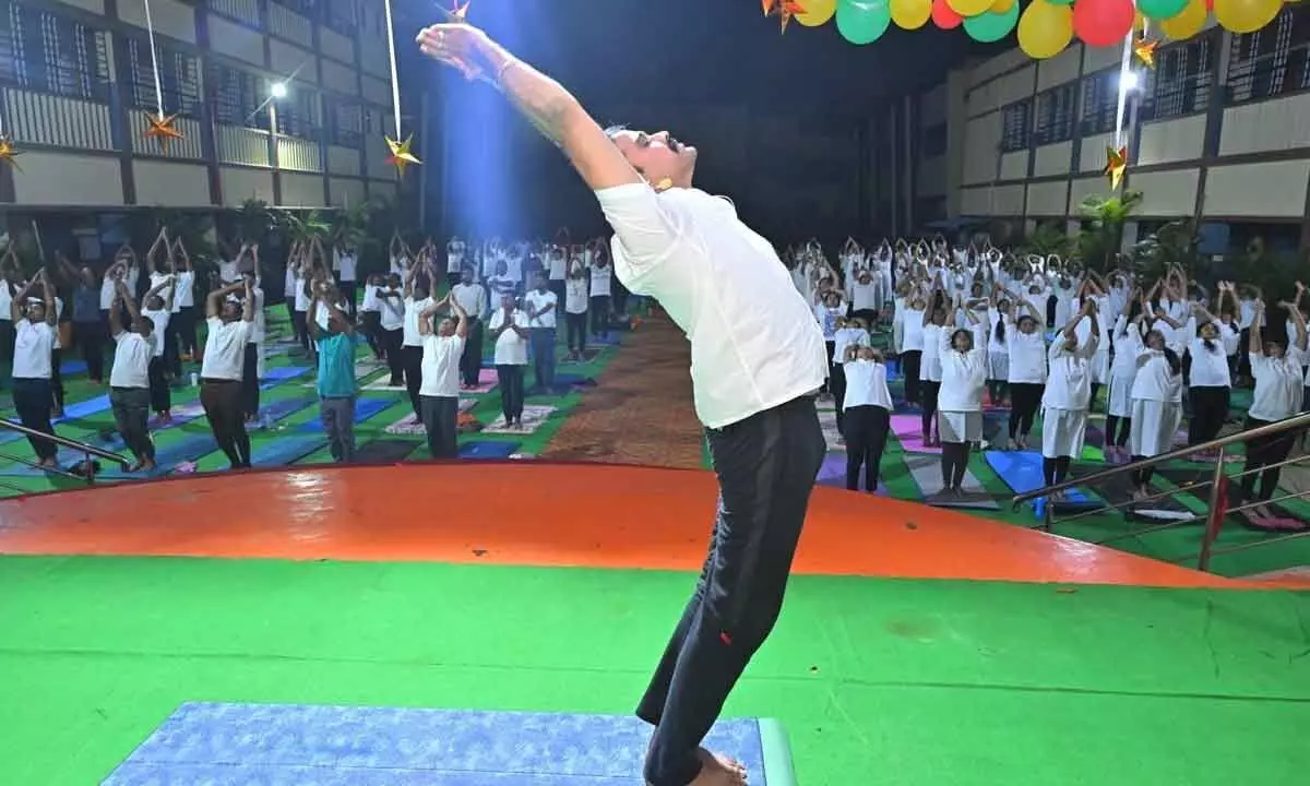 216 and 108 rounds of surya namaskaras to enter record, promote wellness