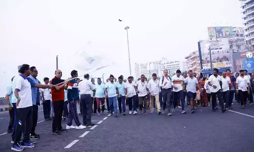 Walking competition held for different age groups