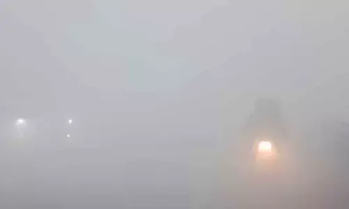 Thick smog blinds Palamuru