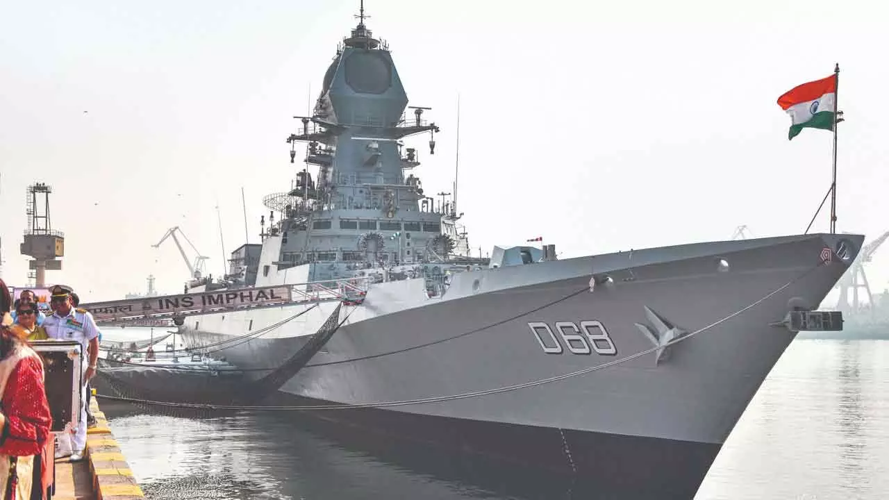 Stealth guided missile destroyer Imphal commissioned into Navy