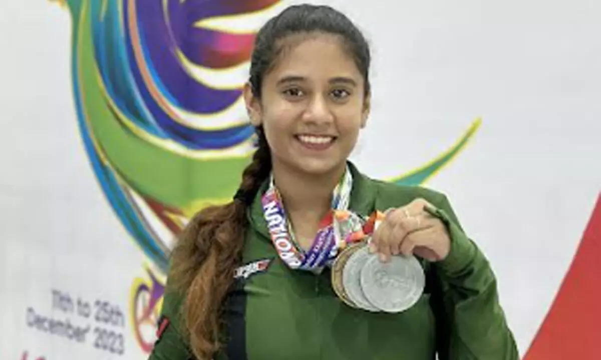 Riya Saboo wins gold and silver medals in national roller skating championship
