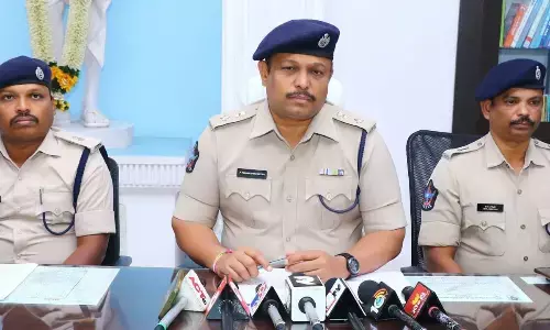 SP P Parameshwar Reddy speaking about New Year celebrations at a press meet in Tirupati on Saturday