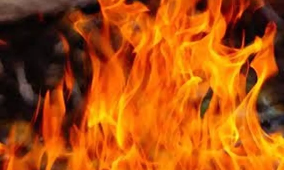 Hyderabad: Fire breaks out from tiffin centre in Santoshnagar
