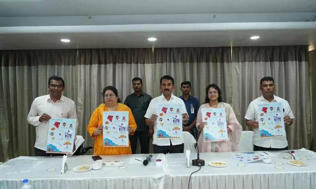 Tourism Minister Jupally Krishna Rao launches int’l kite & sweet festival poster