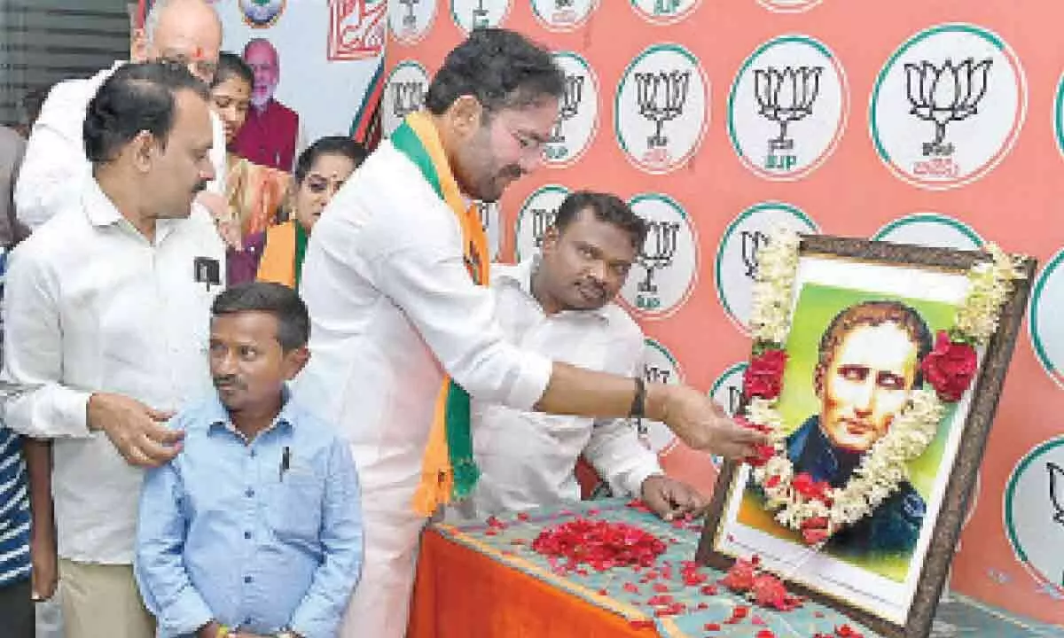 Hyderabad: Kishan Reddy pays glowing tributes to Dr Louis Braille on his 217th birth anniv