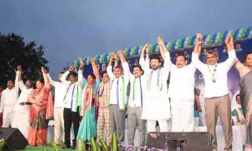 Kurnool MLA participates in Samajika Sadhikara Bus Yatra