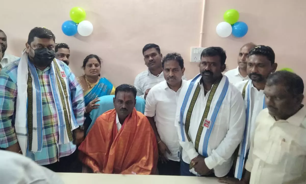 YSRCP leaders congratulated Alla Paidiraju on being appointed as Agricultural Credit Union