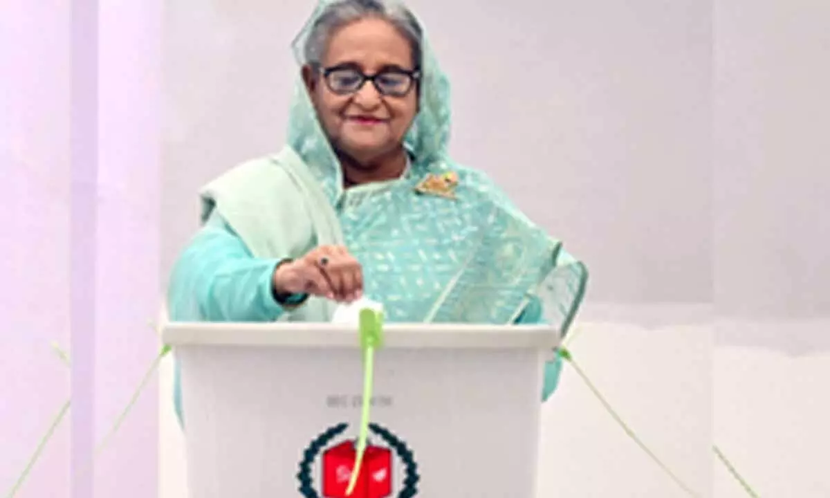 Bangladesh polls: Sheikh Hasina casts vote in Dhaka City College