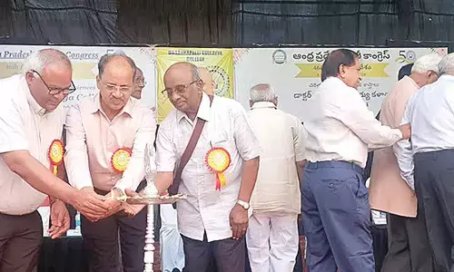 Invitees and experts inaugurating the 46th Andhra Pradesh History Congress annual session at Dr Lankapalli Bullayya College in Visakhapatnam on Saturday
