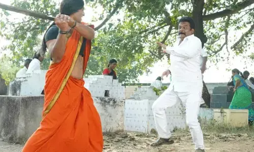 A high voltage fight sequence under making for ‘Police Vari Hecharika’