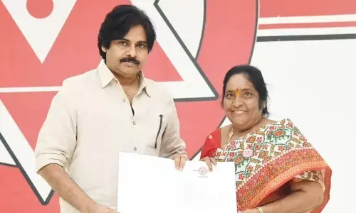 Padala Aruna with Pawan Kalyan