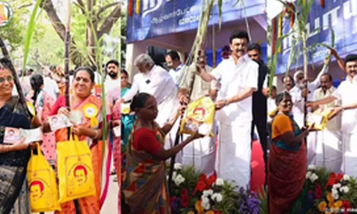 Stalin launches distribution of Pongal gift hampers