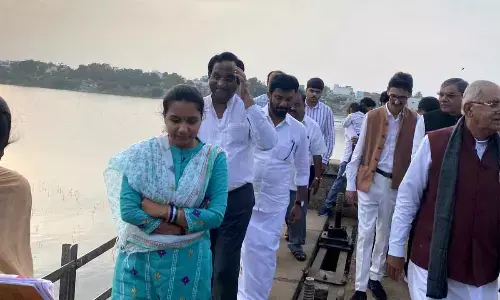 Construction works of a barrage ar Swarnamukhi River inspected by PAC