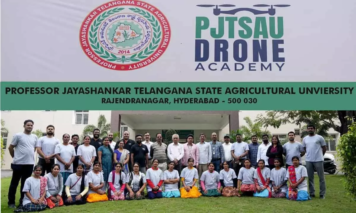 PJTSAU Drone Academy kickstarted the first batch of remote drone pilot training for women from UP