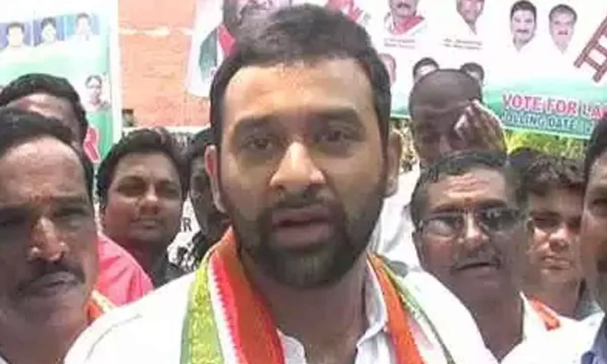 Former minister Mukesh Goud son Vikram Goud resigns to BJP, likely to join Congress