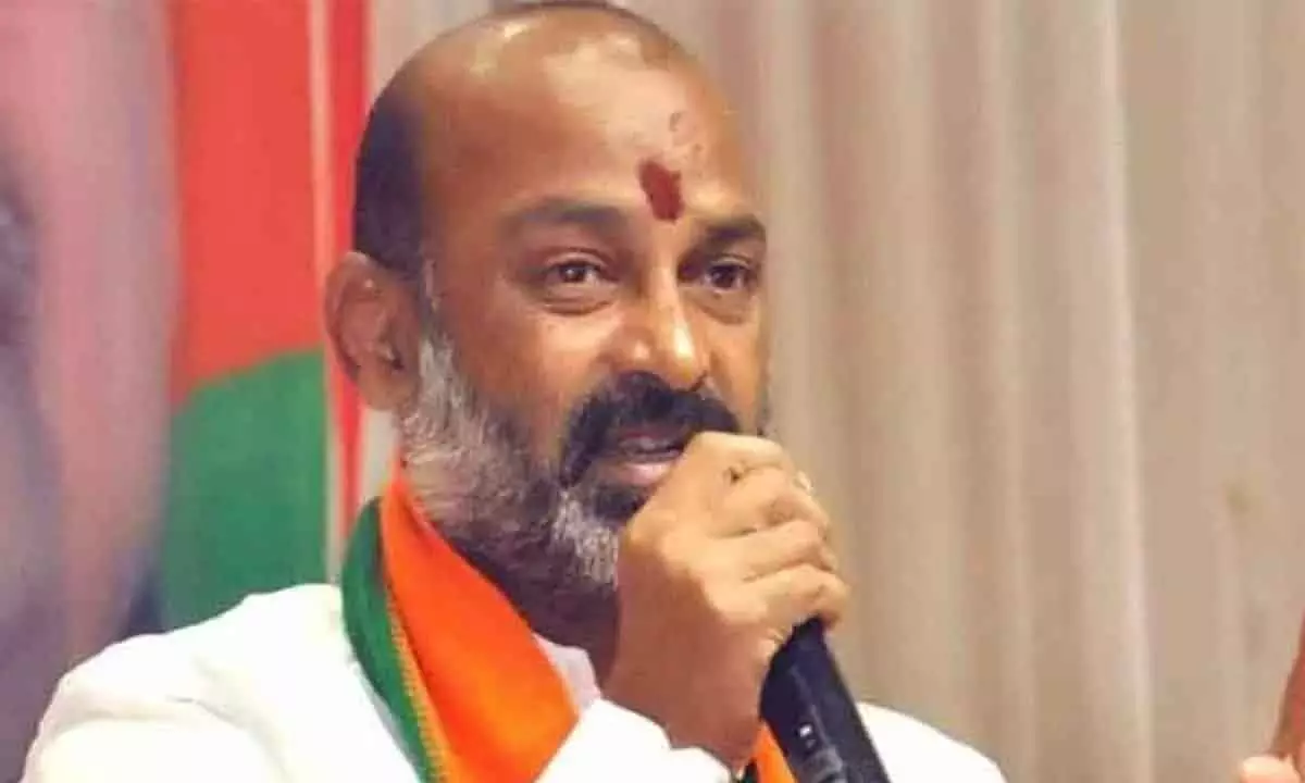 Bandi Sanjay questions Congress on not  asking for CBI inquiry in Kaleshwaram project