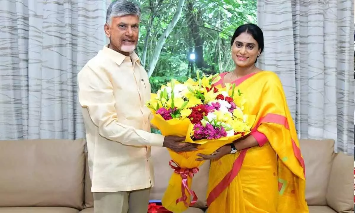 YS Sharmila invites Chandrababu to her sons wedding, says no politics involved