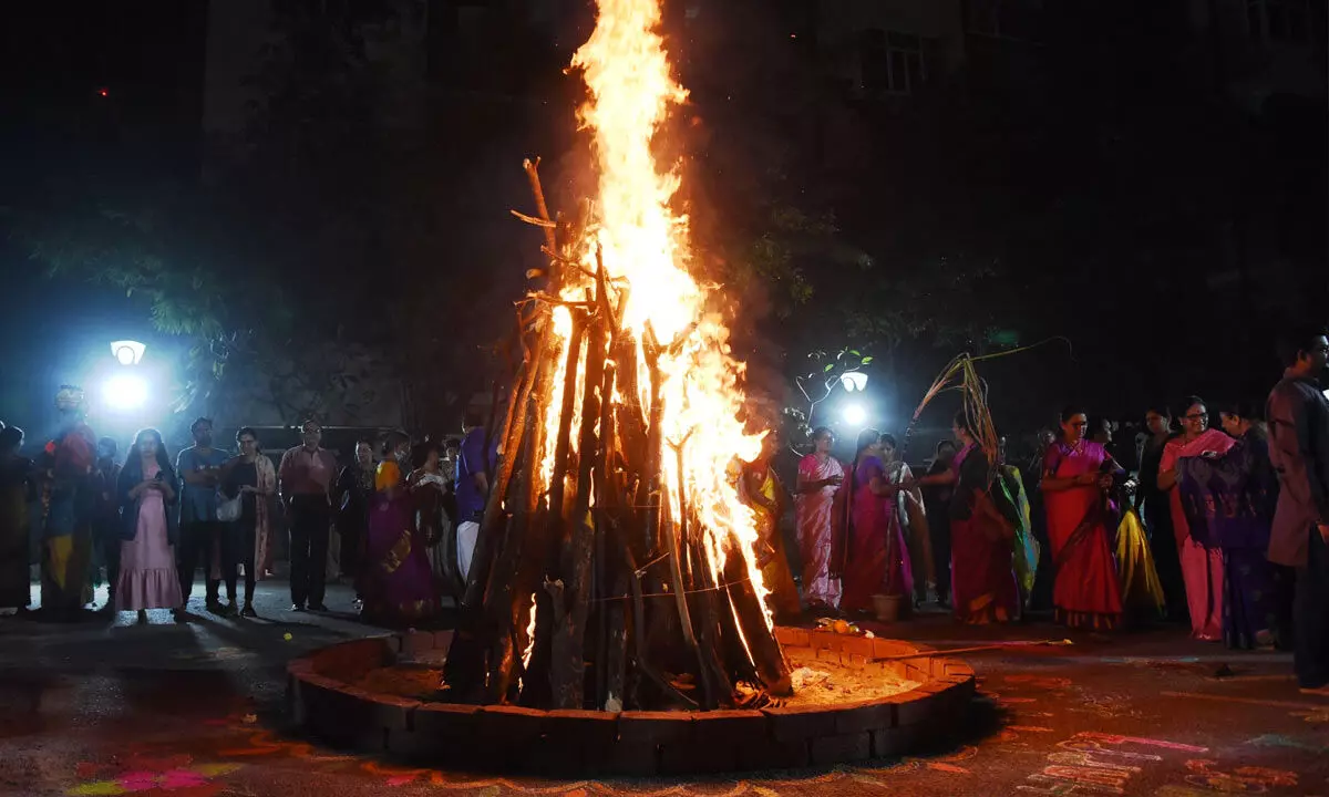 Hyderabad: Vibrant Bhogi celebration marks the eve of Makar Sankranti