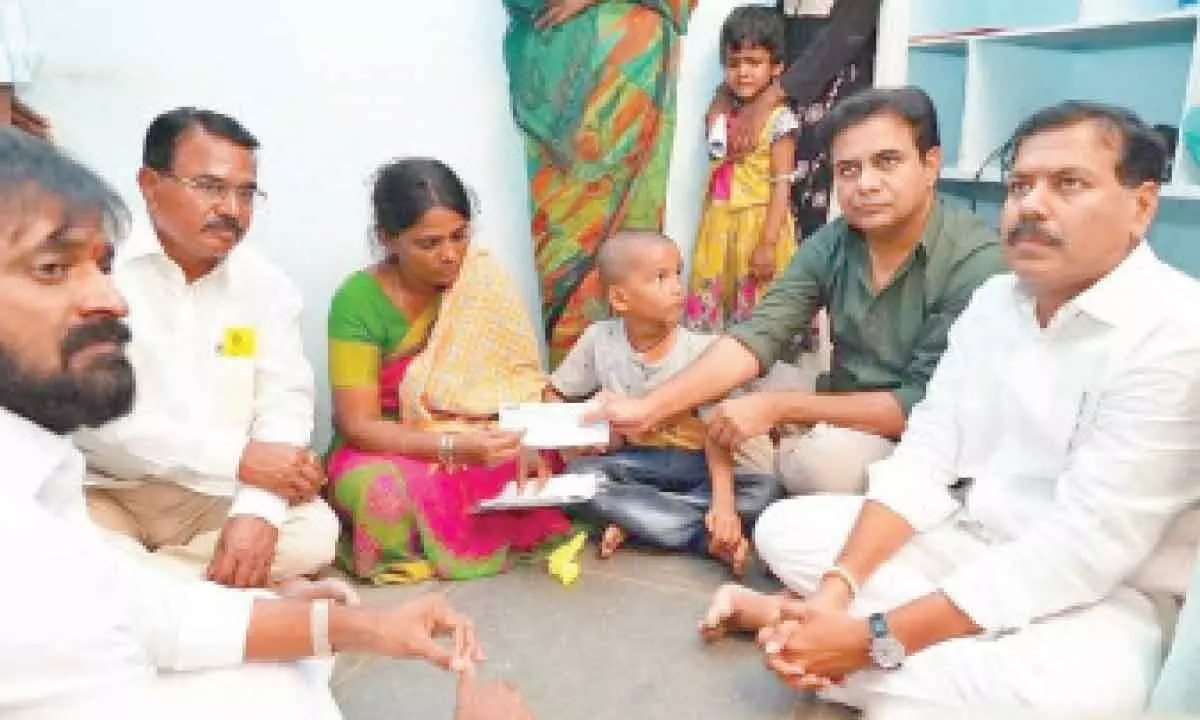 KTR extends aid to slain party worker’s family