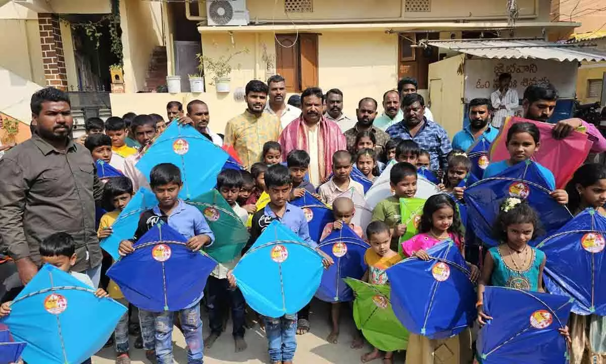 BJP Contested MLA distributes kites amid Sankranti in Secunderabad cantonment