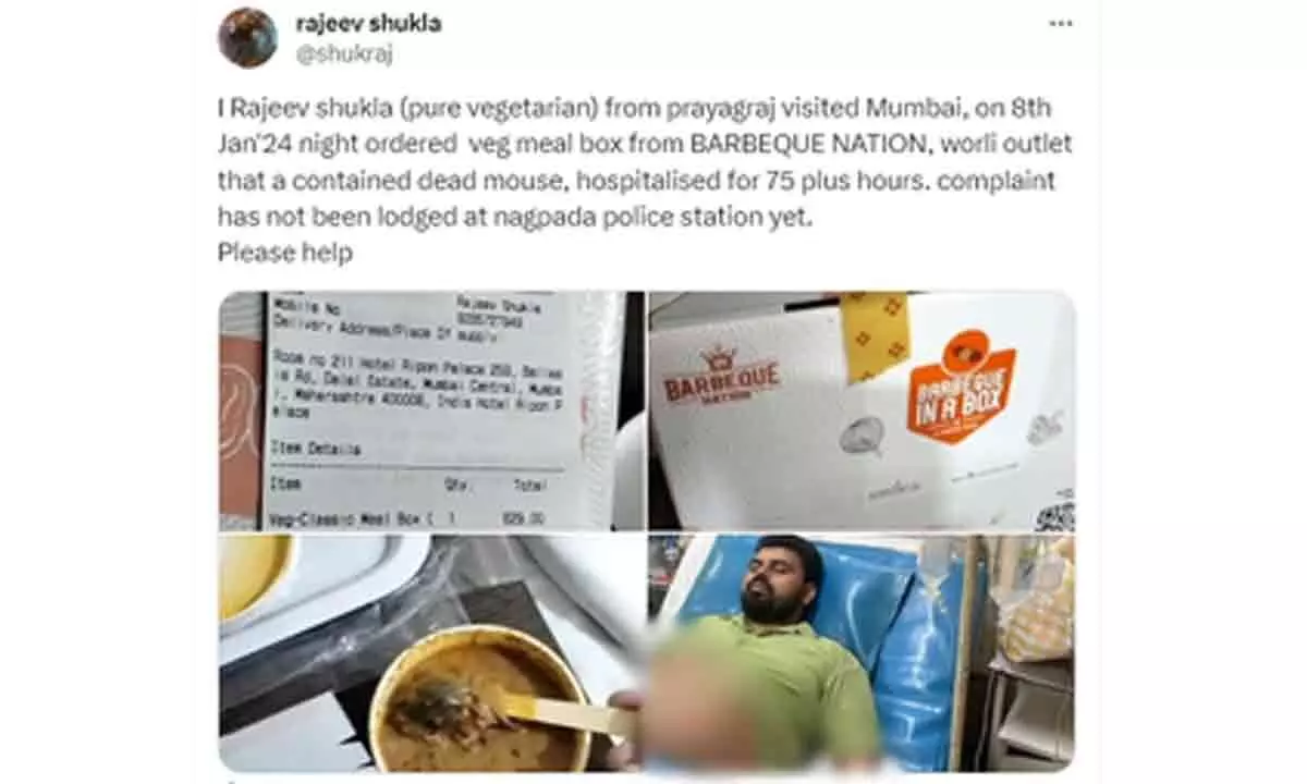 UP veggie lawyer gets Mumbai Barbeque Nation’s dal-makhani garnished with rat-roaches