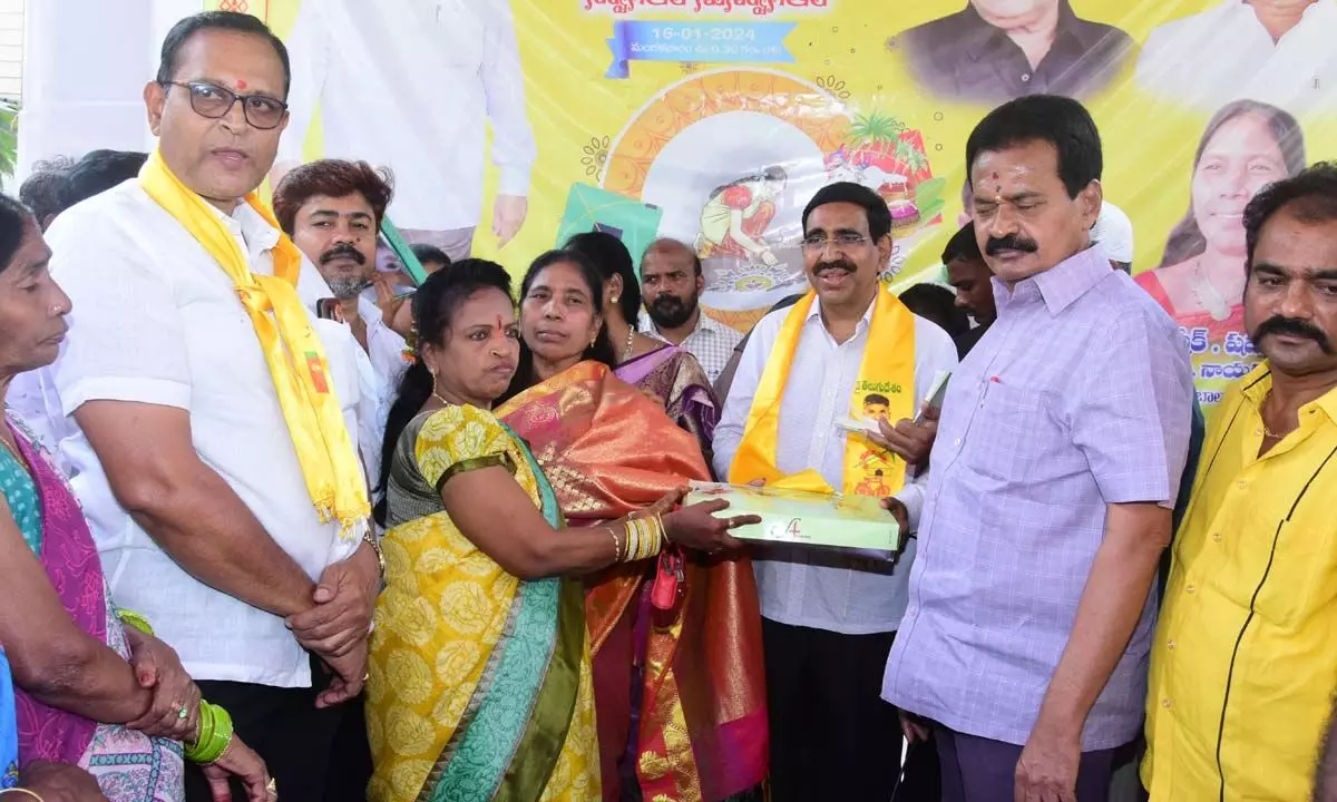 Former Minister Narayana participates in Sankranti celebrations in Nellore
