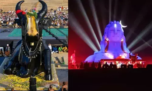 Grand Installation Ceremony of Nandi and Mahashula at Chikkaballapur on Makar Sankranti