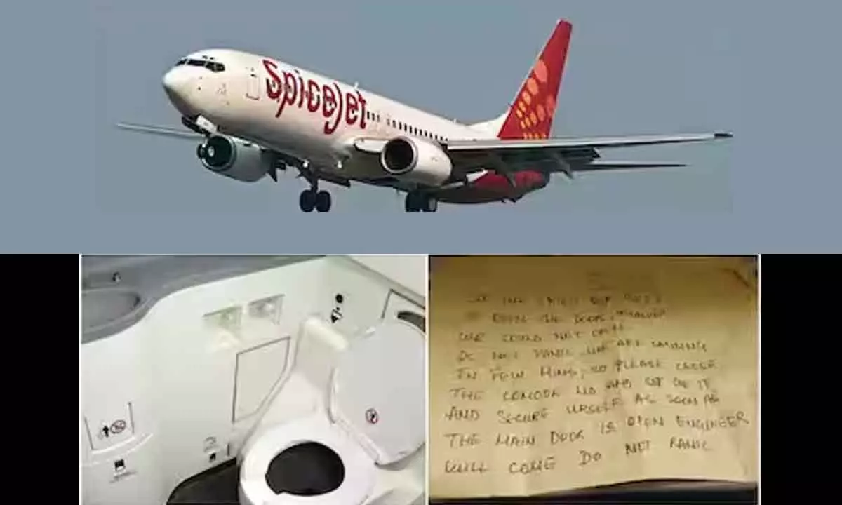 Passenger gets stuck in SpiceJet aircraft lavatory mid-air
