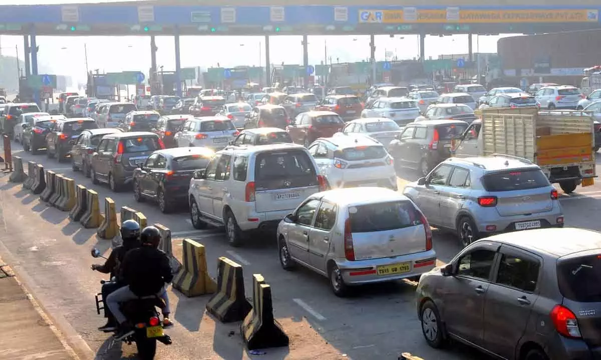 Traffic congestion at toll plazas
