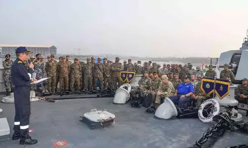 Visakhapatnam: Student officers from DSSC, Wellington, visit ENC