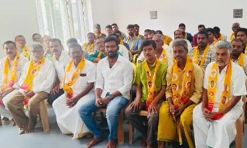 YSRCP leaders join in TDP in Dharmavaram in presence of Paritala Sriram