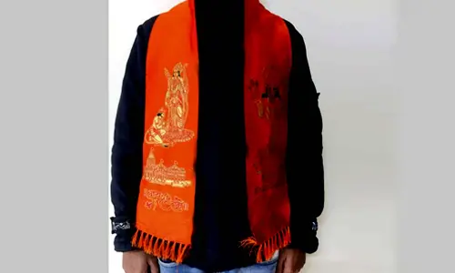 Euphoria over ‘pran-pratishtha’ high in MP, girl students form human chain to create figure of Lord Ram