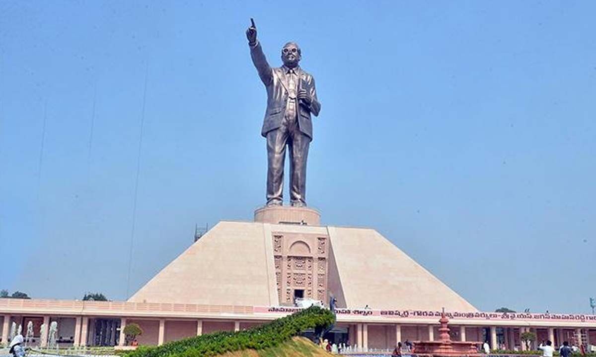 Ys Jagan Inaugurates Dr Br Ambedkar Statue Dedicates It To Nation 5869