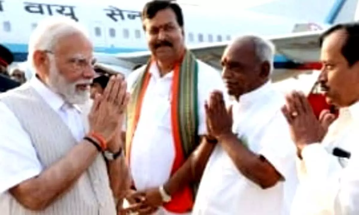 Ponguleti Sudhakar Reddy welcomes PM Modi in Tamil Nadu