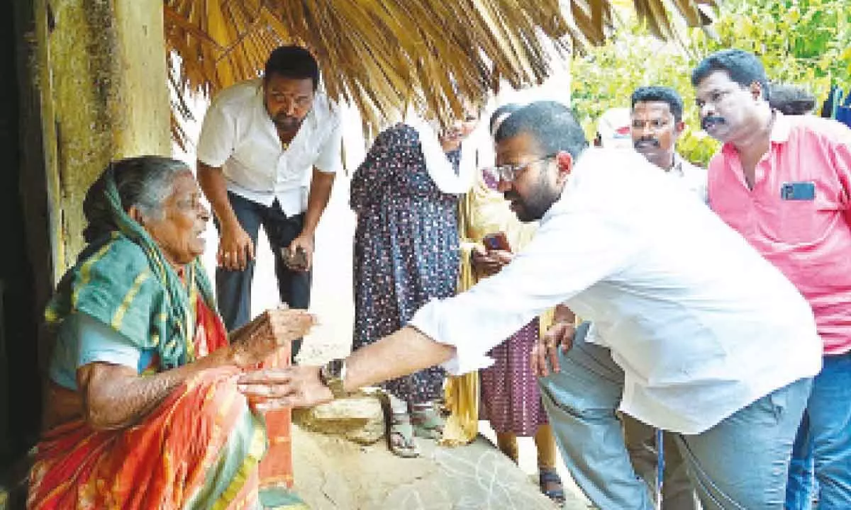 MLA Jakkampudi visits Korukonda village