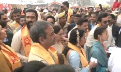 Actors Madhuri Dixit Nene, Vicky Kaushal, Katrina Kaif, Ayushmann Khurrana, Ranbir Kapoor, Alia Bhatt and filmmakers Rajkumar Hirani, Rohit Shetty arrive at Shri Ram Janmabhoomi Temple in Ayodhya to attend the Pran Pratishtha ceremony Actors Madhuri Dixit Nene, Vicky Kaushal, Katrina Kaif, Ayushmann Khurrana, Ranbir Kapoor, Alia Bhatt and filmmakers Rajkumar Hirani, Rohit Shetty arrive at Shri Ram Janmabhoomi Temple in Ayodhya to attend the Pran Pratishtha ceremony