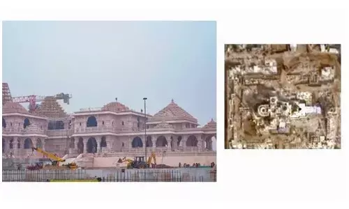 How does Ram temple look from space?