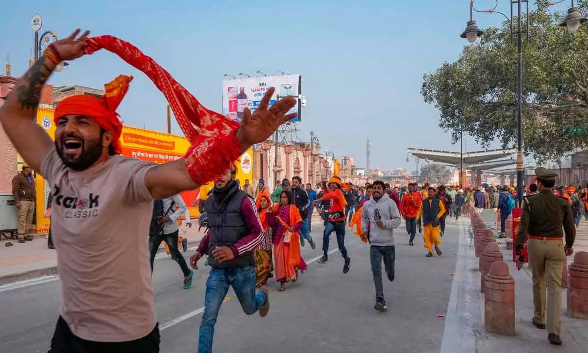 Ram temple witnesses big rush on day one