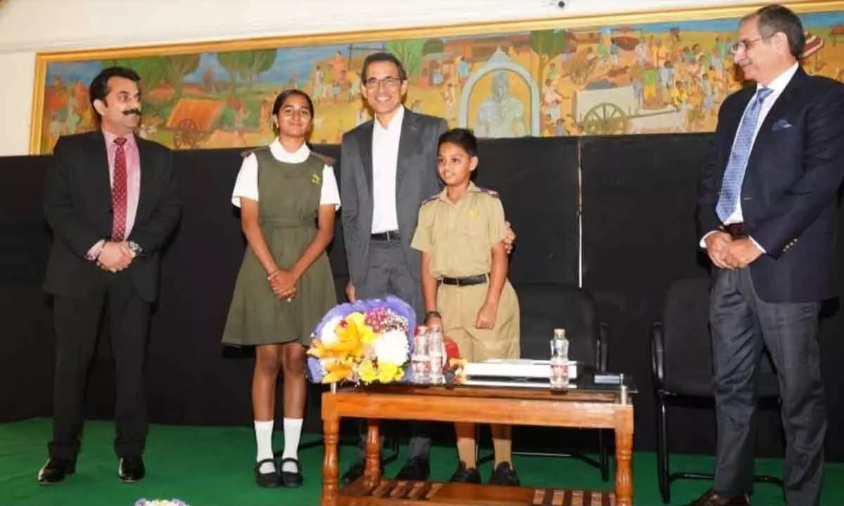 Hyderabad Public School Honors  Harsha Bhogle with Excellence for Sports Commentary & Journalism award