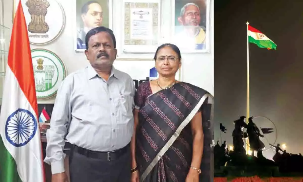 Telugu Couple Raise the Tricolour Across 18 States