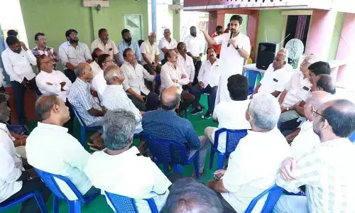 Ch Abhinay Reddy meeting with senior citizens