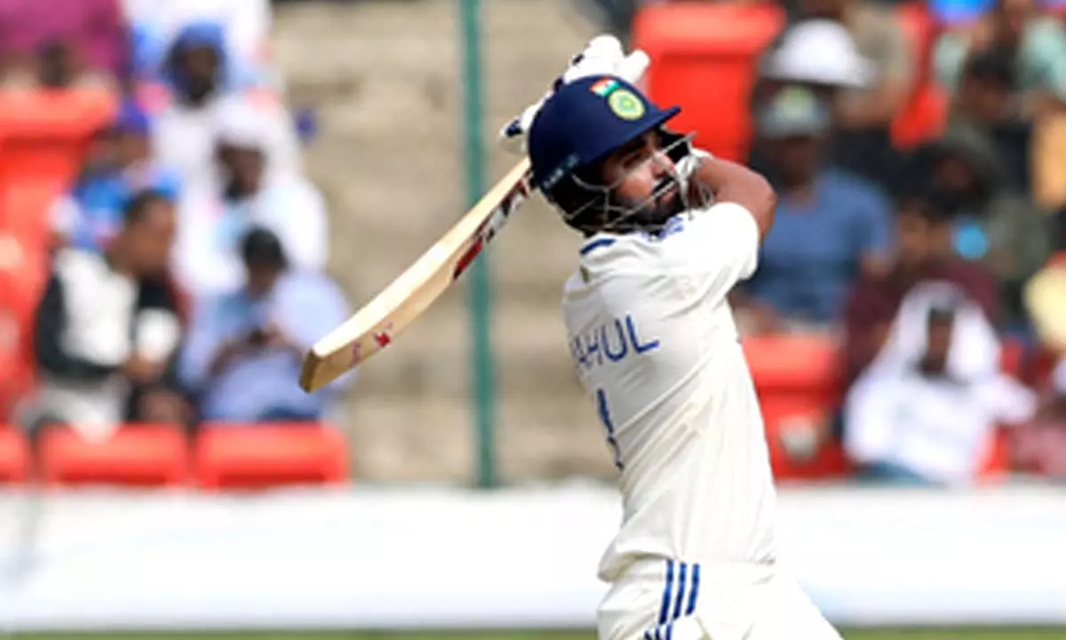 1st Test: Rahul, Axar keep steady India after Hartley dismisses top-order in chase of 231