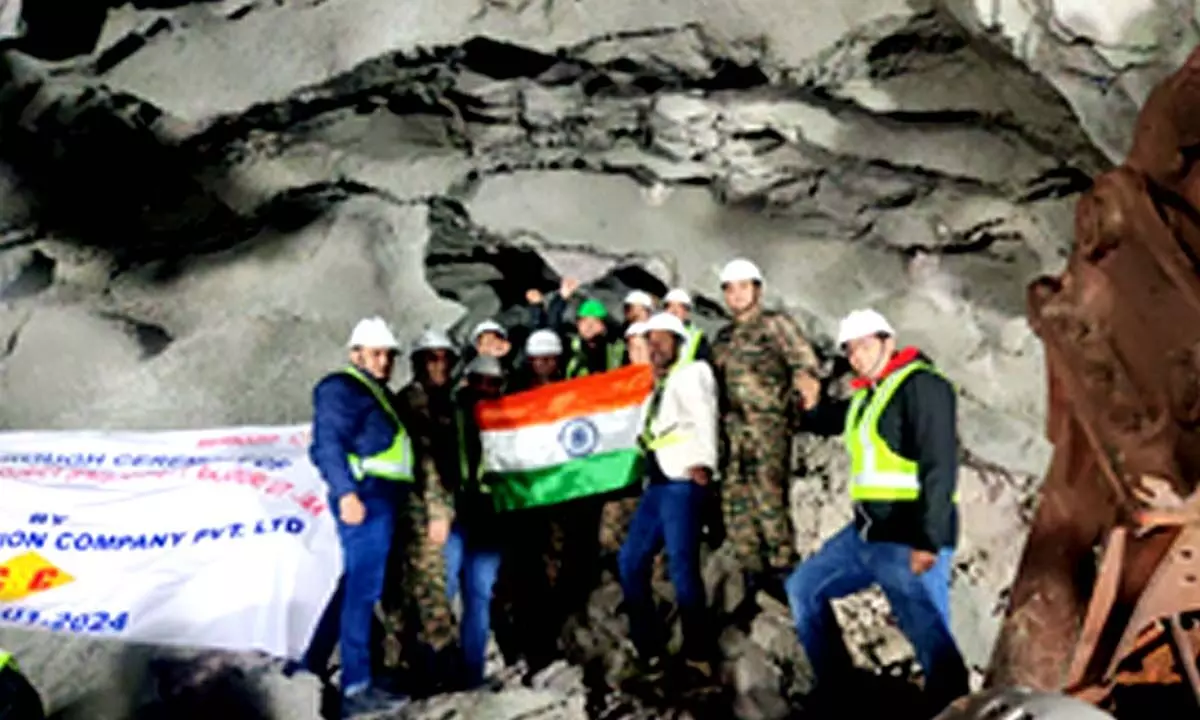 BRO breakthrough on Golden Arc Road by building 700 meter Naushera tunnel