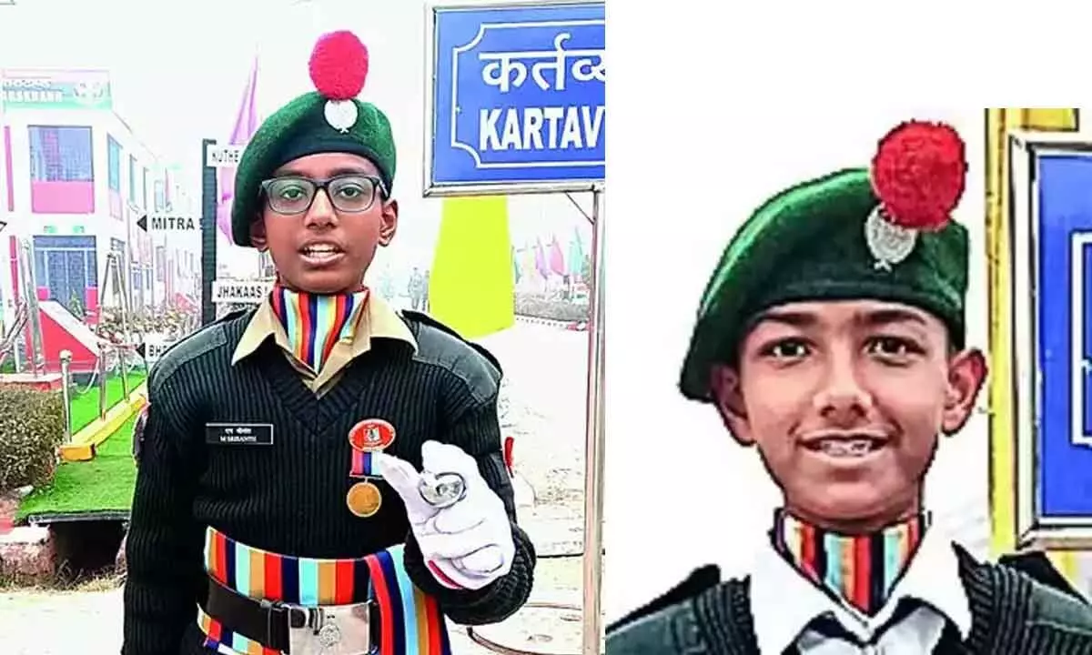 Two NCC cadets of Two Telugu states receive the best Cadet Medal  and Coveted Baton