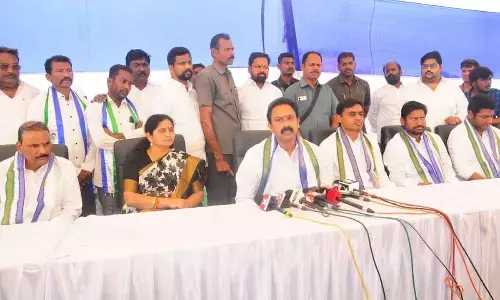 YSRCP leaders inspect arrangements for YS Jagan siddham meeting in Eluru