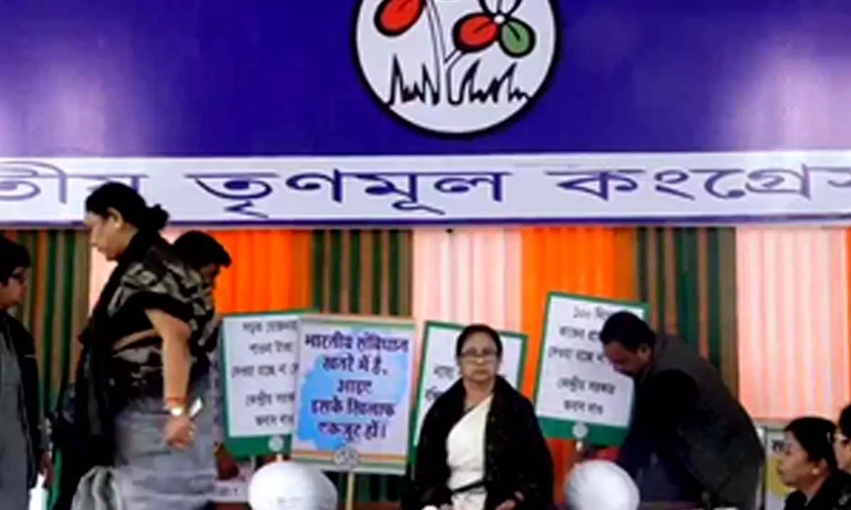 Mamata begins sit-in protest over not getting Central dues