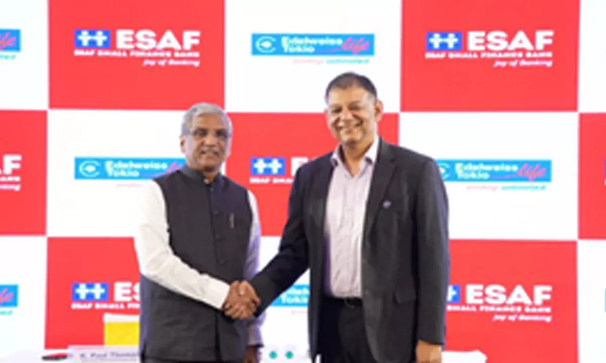 ESAF Small Finance Bank, Edelweiss Tokio Life sign deal