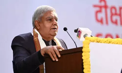 V-P Dhankhar urges students to ask probing questions, neutralize anti-India narratives