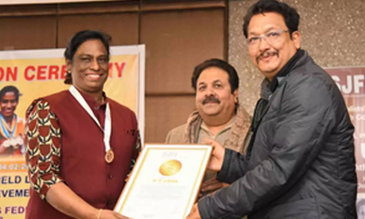 PT Usha honoured with Lifetime Achievement Award by SJFI and DSJA